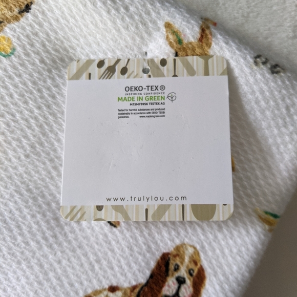 Boston Terrier Various Breed Dog Print Kitchen Towel Set Of Two White Multi NWT - Picture 14 of 14